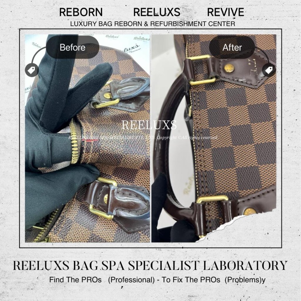 Speedy Damier Eben Zip Damaged Canvas Crack & Broken — frame 3