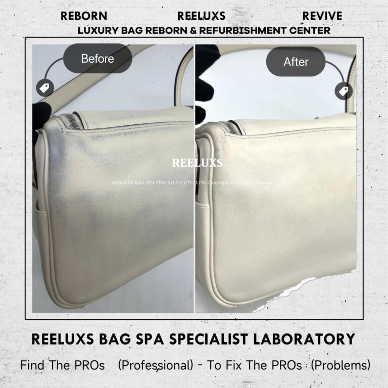 Hermes Mini Lindy Leather Bag Heavy Color Transfer Problem Refurbishment