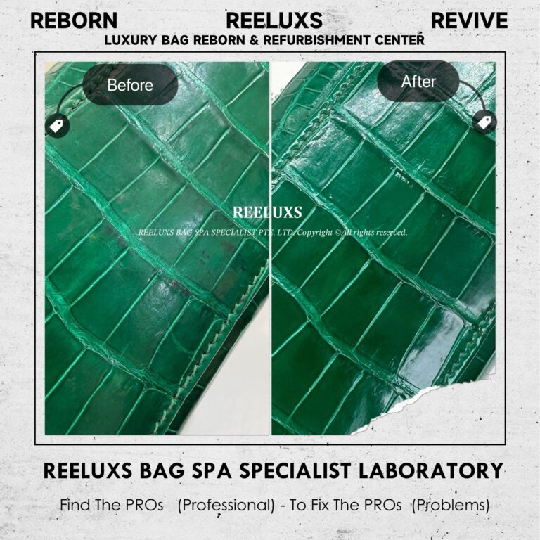 Hermès Kelly Pochette Exotic Crocodile 🐊 Leather Recover Treatments | REELUXS