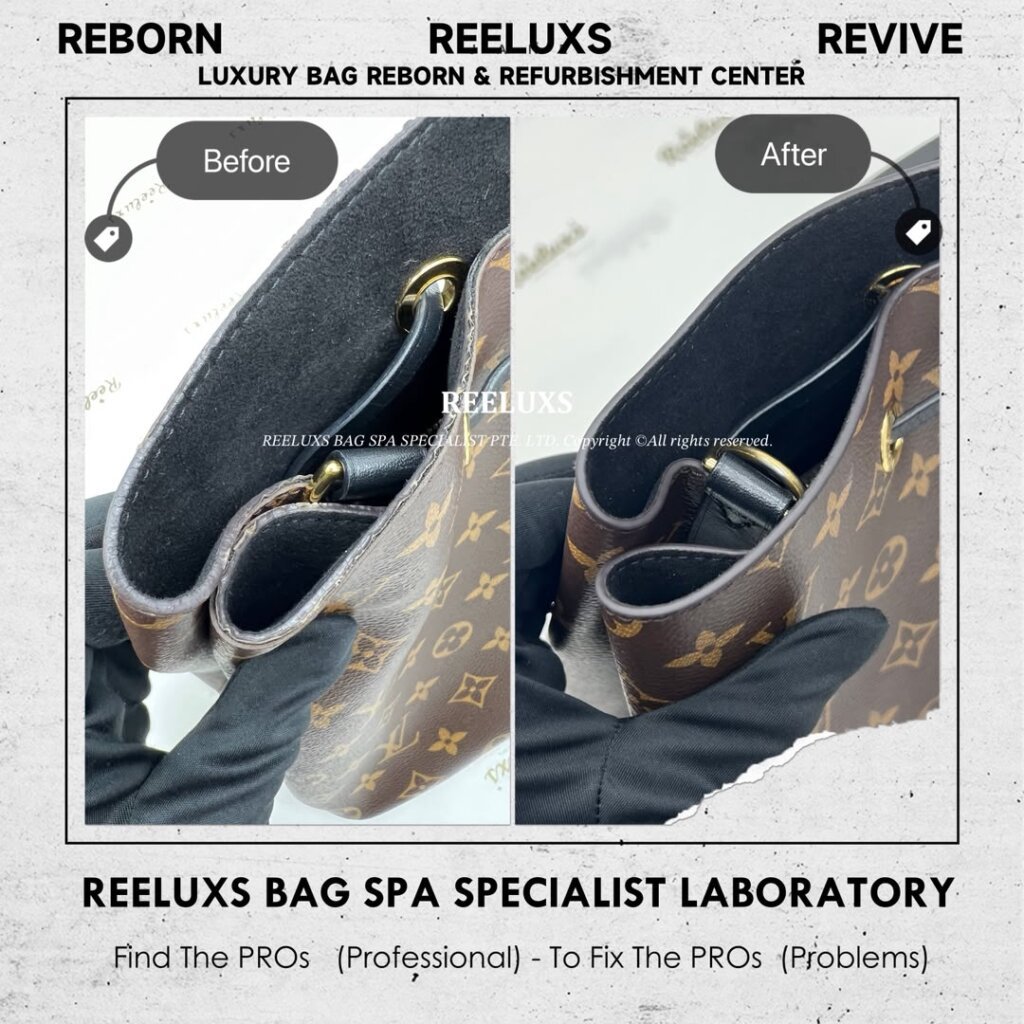 NéoNoé Bucket Bag Trim Oil Edge Cracked & Damage Replacement | REELUXS — frame 3