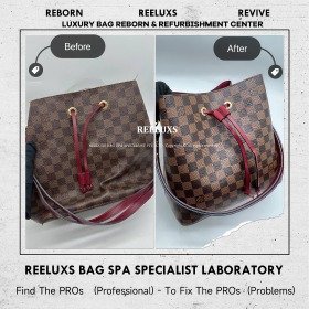 Damier Ebene Noé Bucket Bag Peeling & Damaged Canvas Replacement & Full… — frame 3