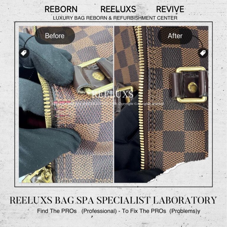Louis Vuitton Speedy Damier Eben Zip Damaged Canvas Crack & Broken Refurbishment