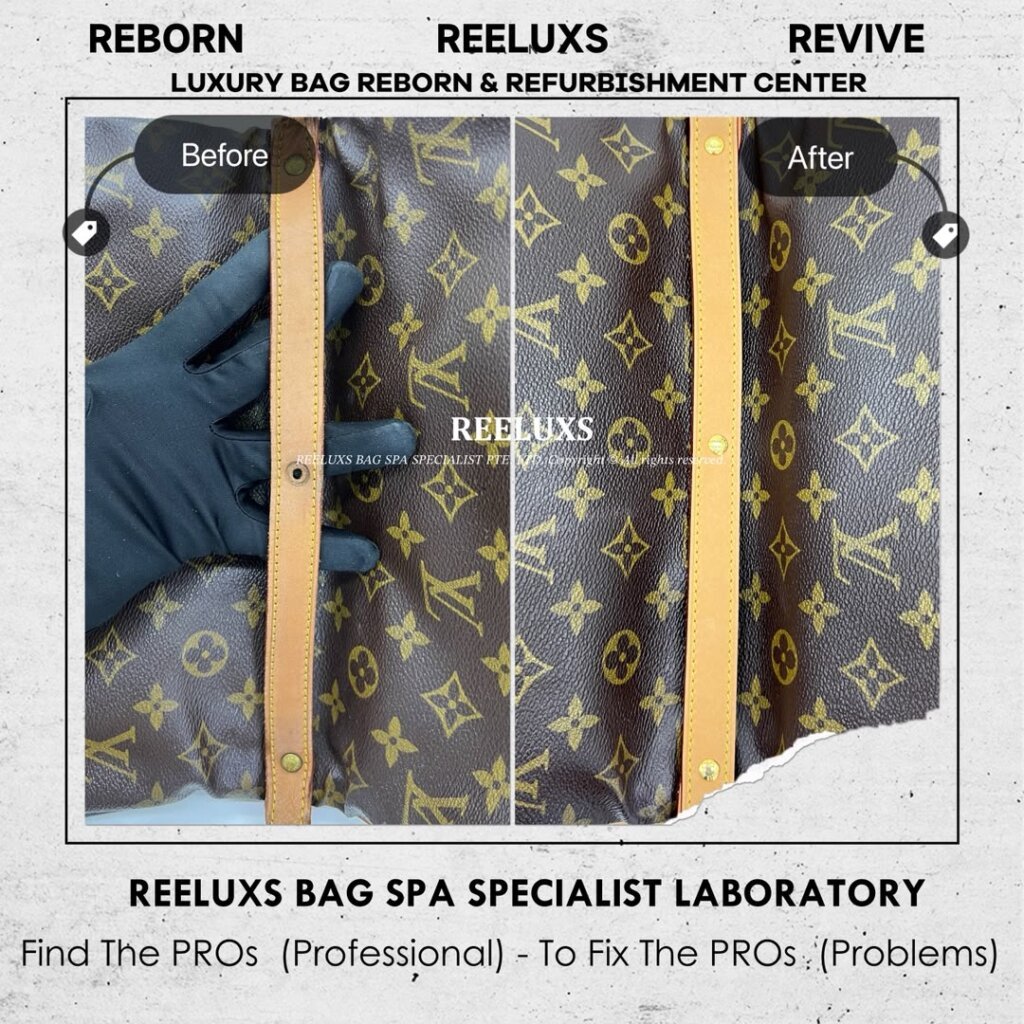 Saumur Monogram Canvas Bag Vachetta Cracked Damaged & Oxidation Hardware Tarnish Oxidation… — frame 4