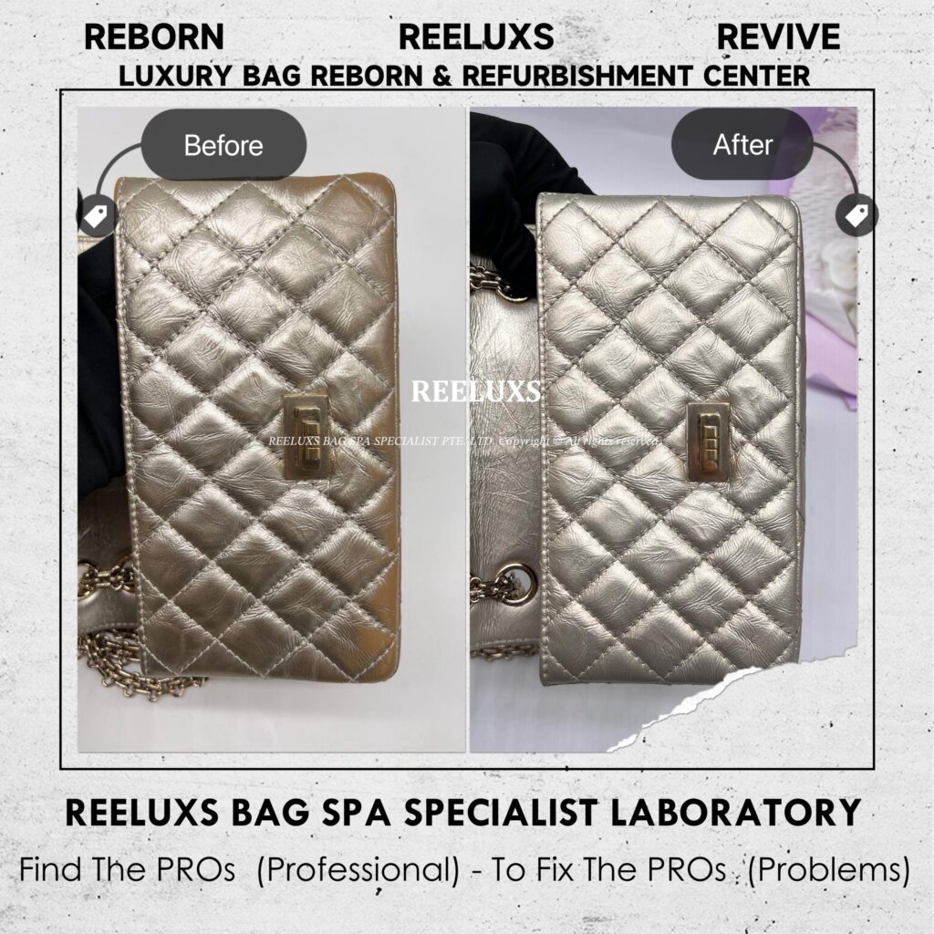 Classic Flap Bag Reissue Metallic Color Faded & Color Peel Off — frame 2