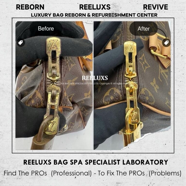 Louis Vuitton Monogram Canvas Speedy Handbag Entire Vachetta Fully Stain & Damage Metal Faded & Tarnish Refurbishment