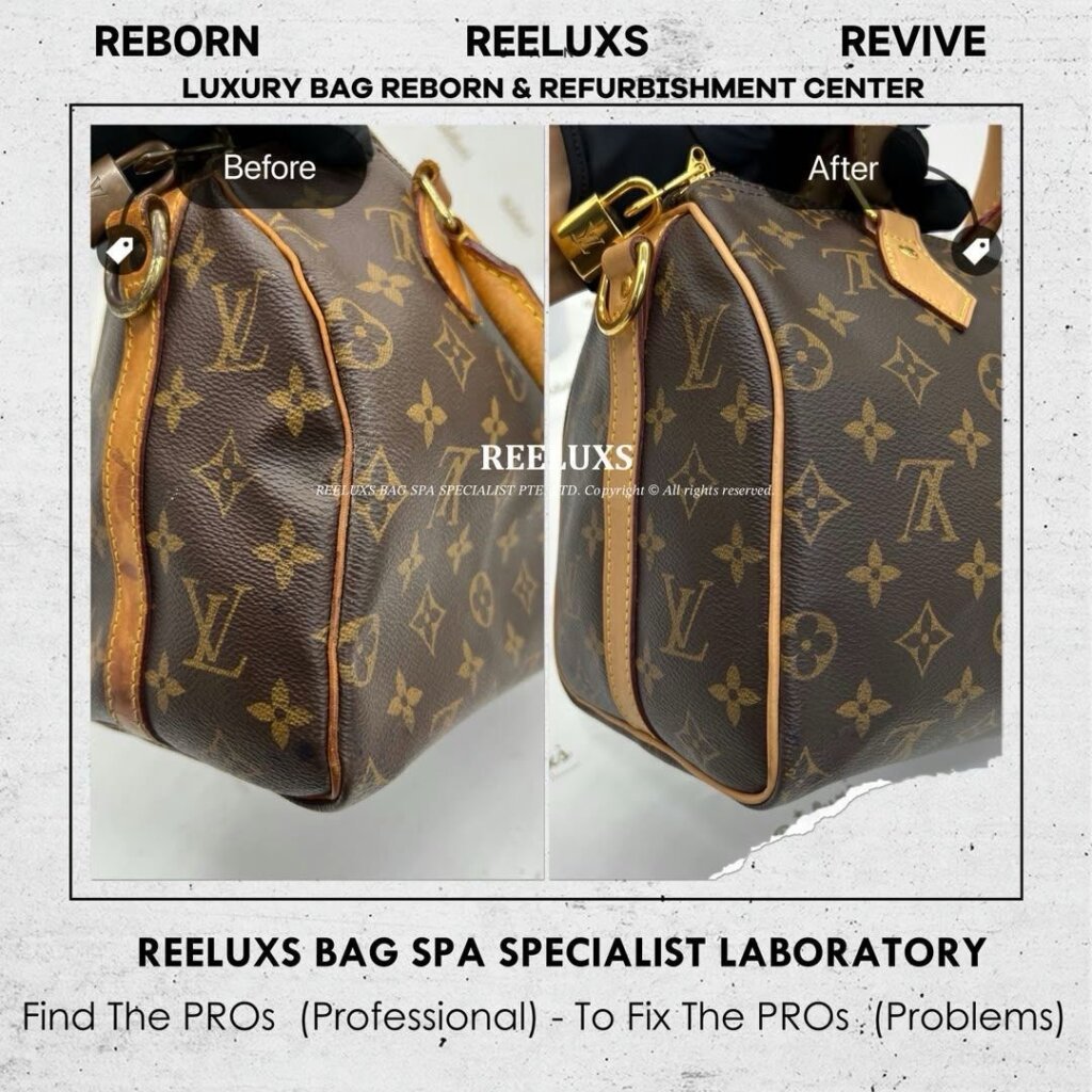 Monogram Canvas Speedy Handbag Entire Vachetta Fully Stain & Damage Metal Faded… — frame 3