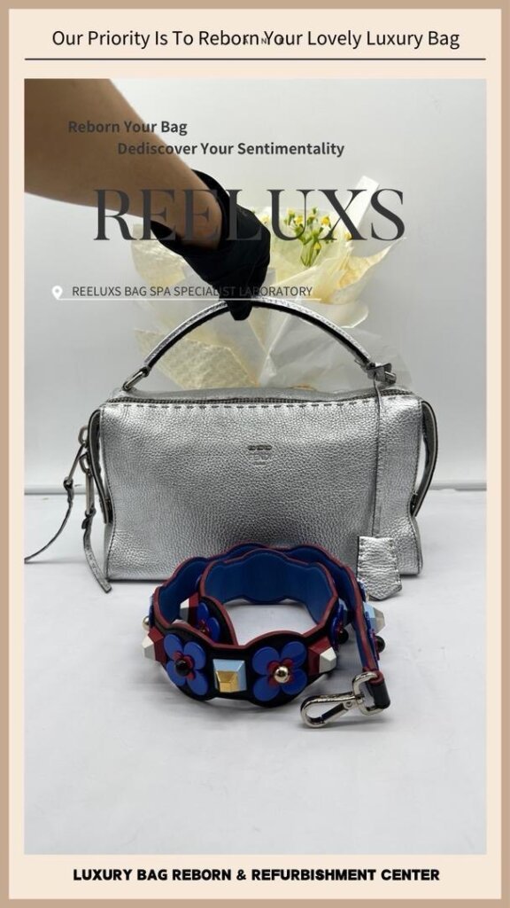 By The Way Bag Metallic Color Faded & Mold Spot Damage Oxidation — frame 7