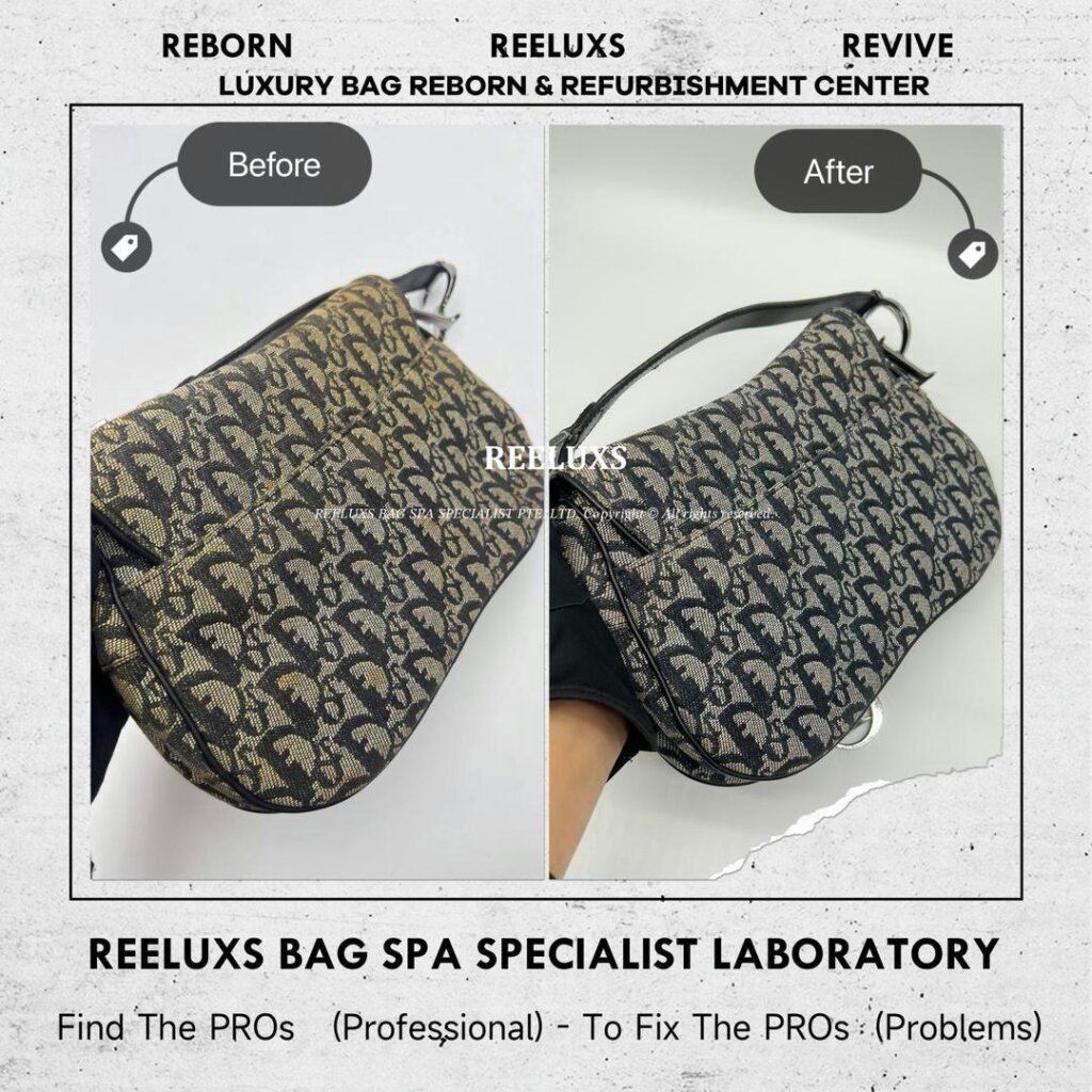 Double Saddle Bag Fabric Yellowish & Stain Problem Nano Spa Deep Cleaning… — frame 4