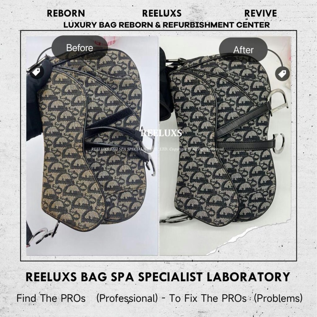Double Saddle Bag Fabric Yellowish & Stain Problem Nano Spa Deep Cleaning… — frame 3