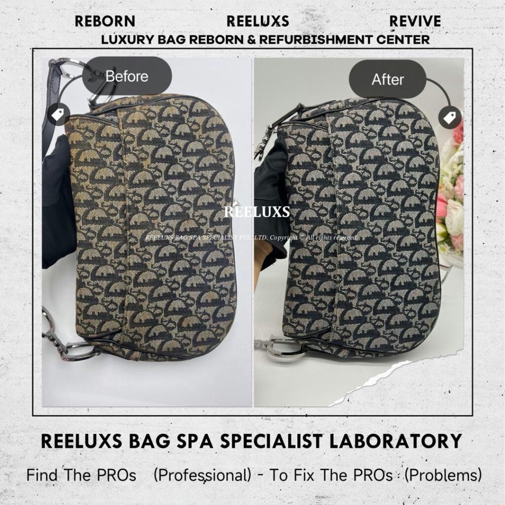 Double Saddle Bag Fabric Yellowish & Stain Problem Nano Spa Deep Cleaning… — frame 5