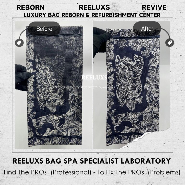 Dior Book Tote Bag Charcoal Damage Melted & Stick Problem Refurbishment | REELUXS