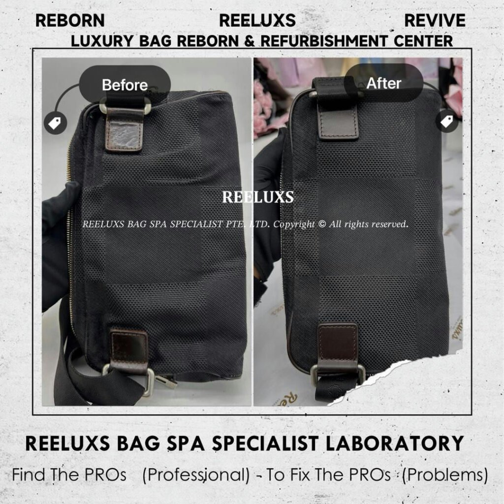 Geant Canvas Messenger Bag Zip & Piping Damage Replacement & Entire Leather — frame 3
