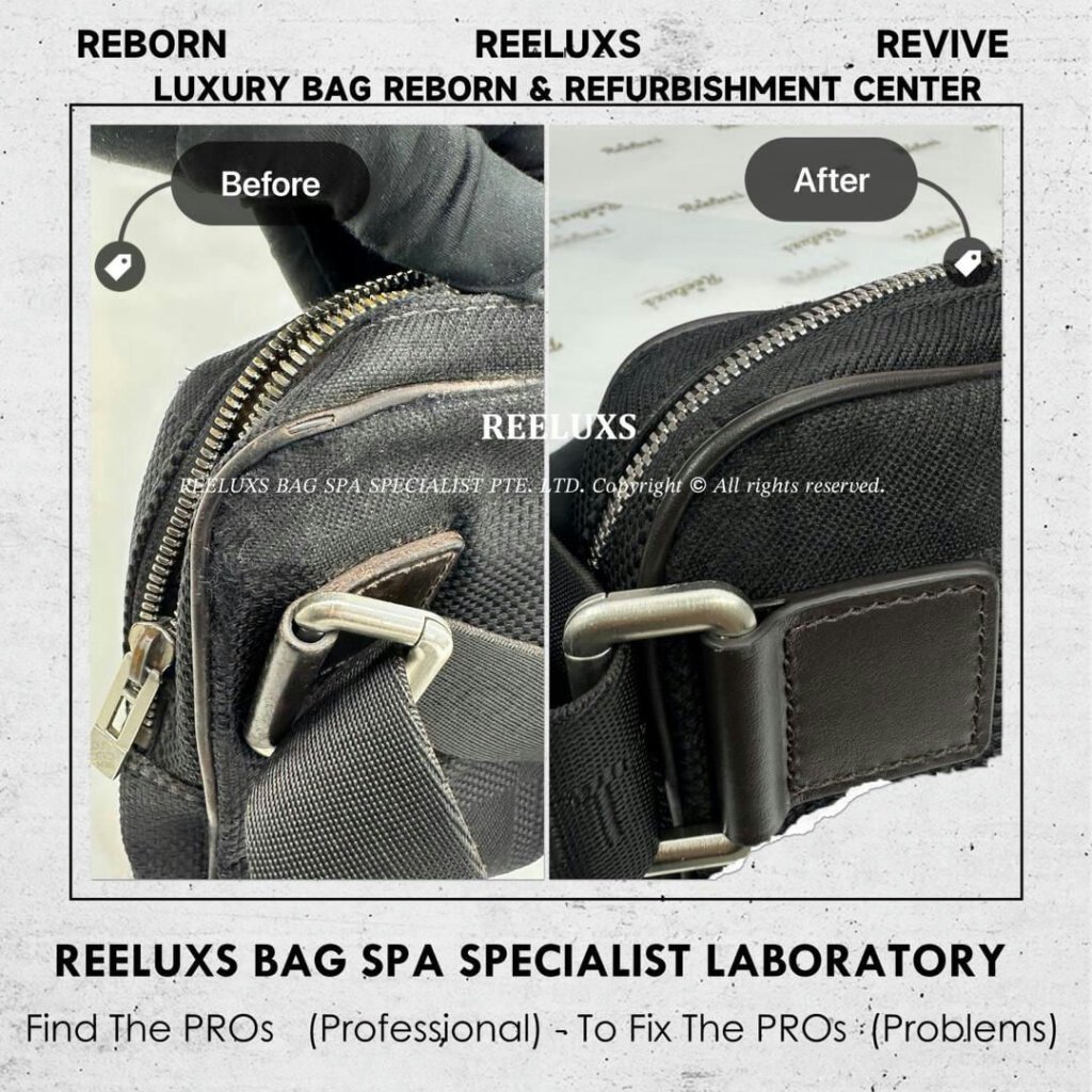 Geant Canvas Messenger Bag Zip & Piping Damage Replacement & Entire Leather — frame 4