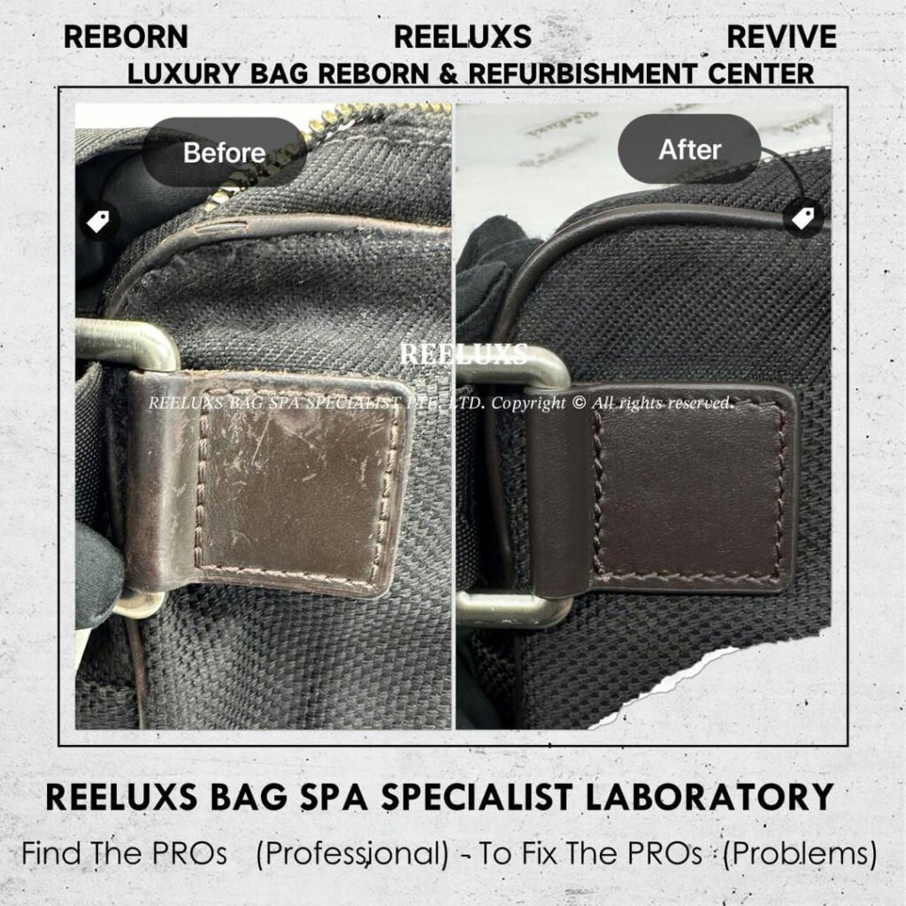 Geant Canvas Messenger Bag Zip & Piping Damage Replacement & Entire Leather — frame 7