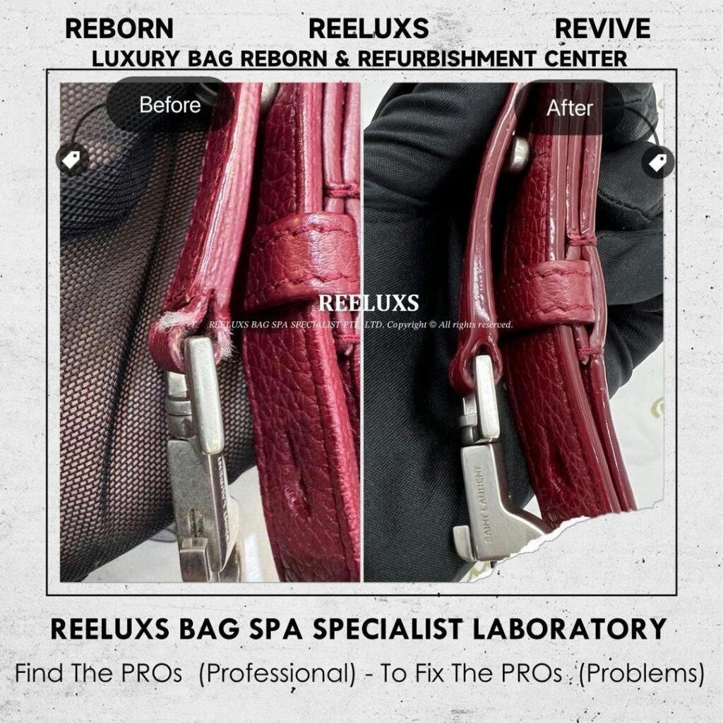 YSL Sac De Jour Handbag Strap Oil Edge Cracked & Damage Refurbishment… — frame 3
