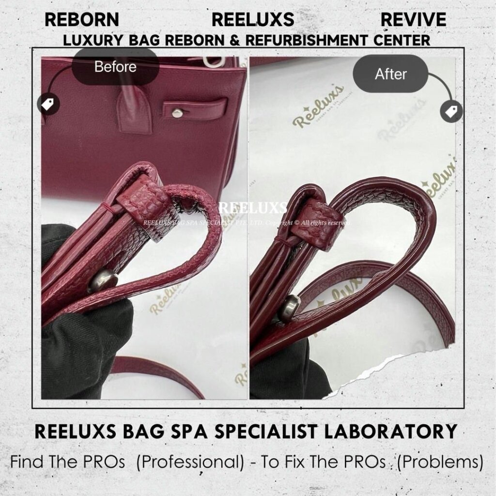 YSL Sac De Jour Handbag Strap Oil Edge Cracked & Damage Refurbishment… — frame 4