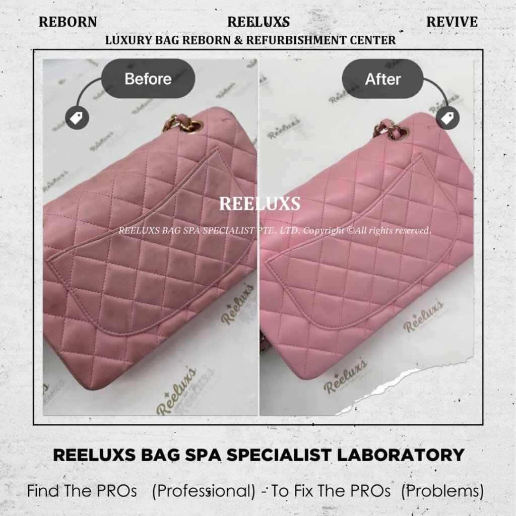 Classic Double Flap Bag Leather Color Faded & Stain Problem Restoration |… — frame 3