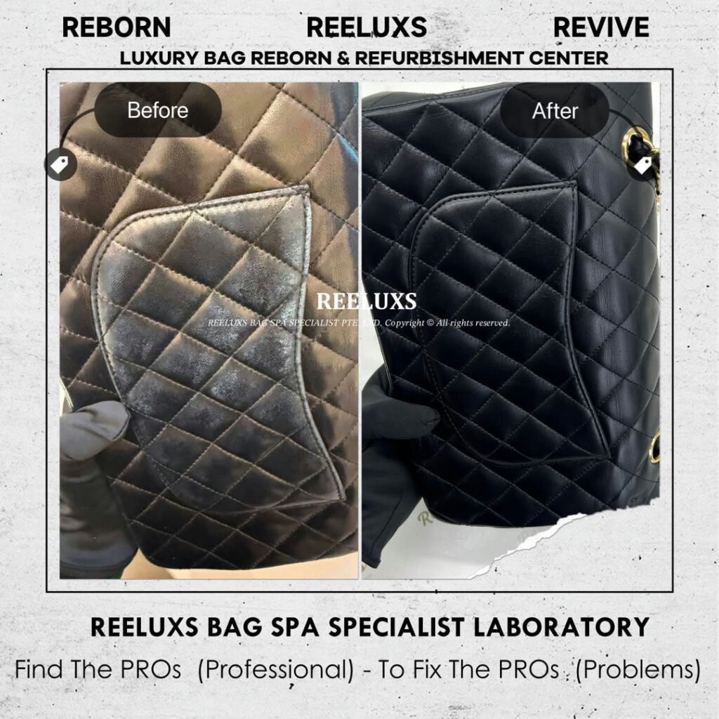 Classic Flap Bag Leather Color Faded & Peel Off Restoration | REELUXS — frame 3