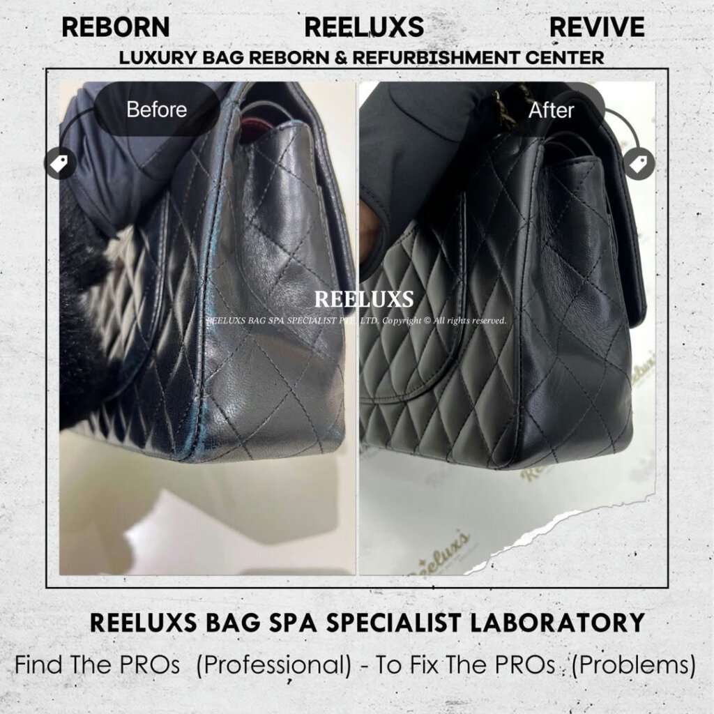 Classic Flap Bag Leather Color Faded & Peel Off Restoration | REELUXS — frame 5