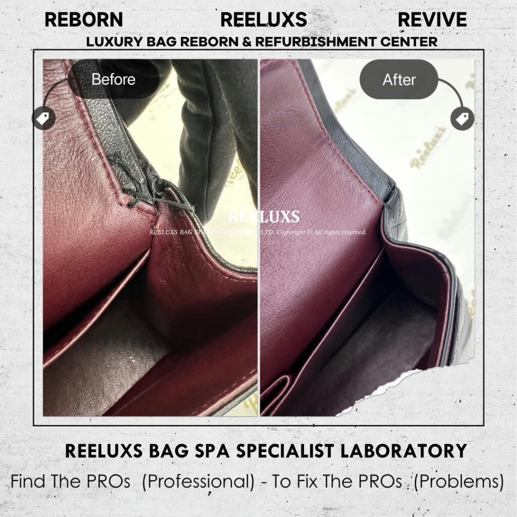 Classic Flap Bag Leather Color Faded & Peel Off Restoration | REELUXS — frame 12
