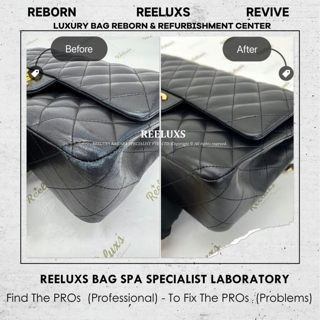 Classic Flap Bag Leather Color Faded & Peel Off Restoration | REELUXS — frame 7