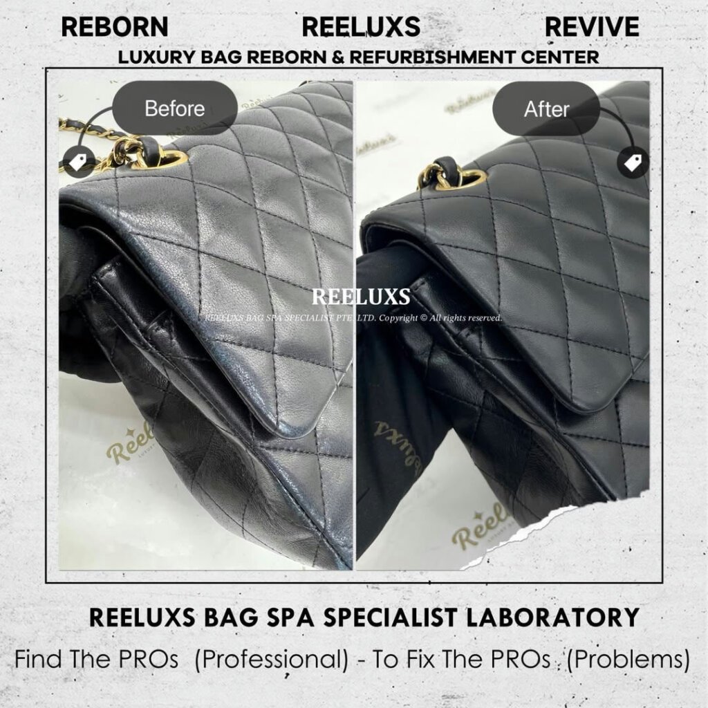 Classic Flap Bag Leather Color Faded & Peel Off Restoration | REELUXS — frame 8