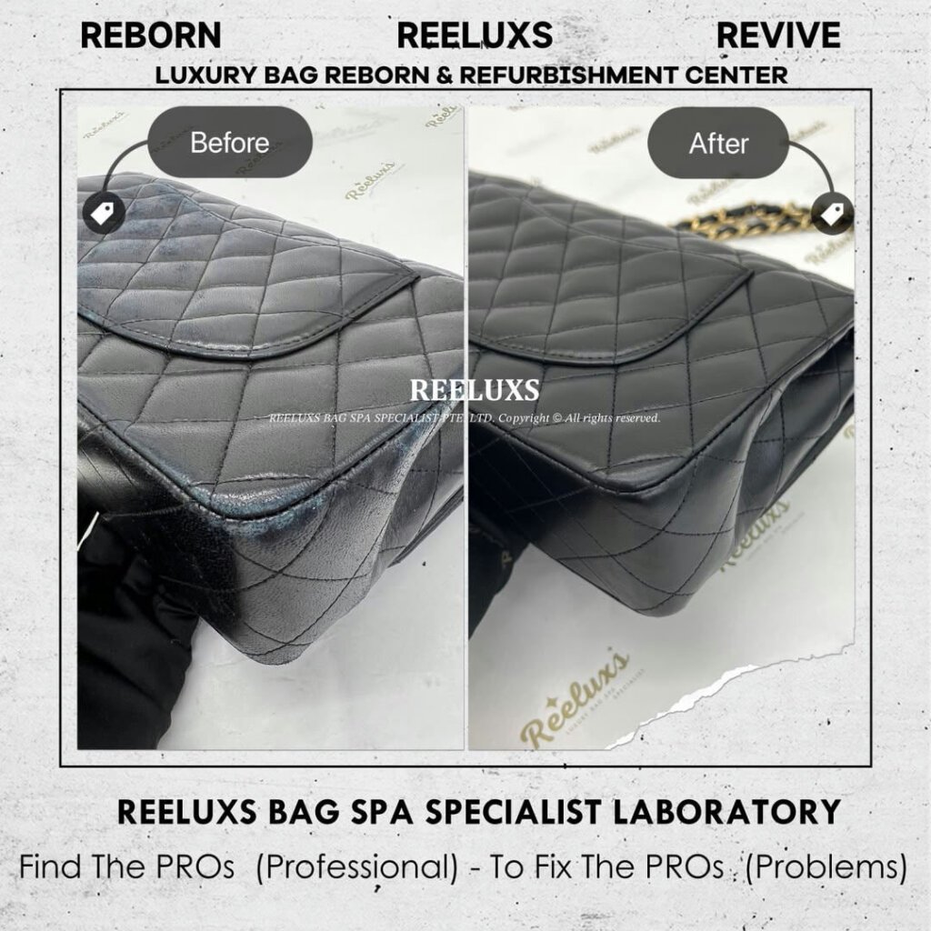 Classic Flap Bag Leather Color Faded & Peel Off Restoration | REELUXS — frame 10