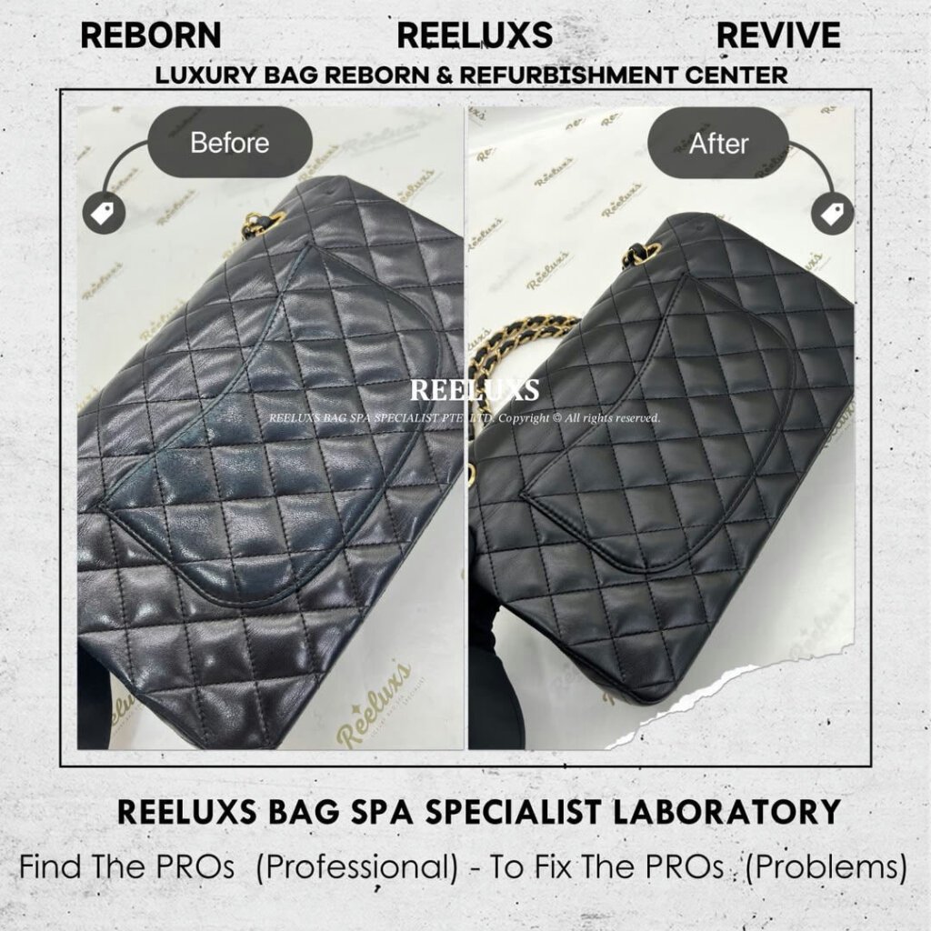Classic Flap Bag Leather Color Faded & Peel Off Restoration | REELUXS — frame 9