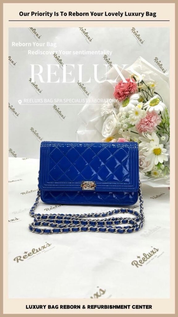 Boy Wallet On Chain (WOC) Bag Patent Leather Color Oxidation Problem — frame 5