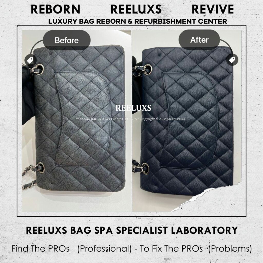 Caviar Classic Double Flap Color Heavy Faded Leather Scratches — frame 3