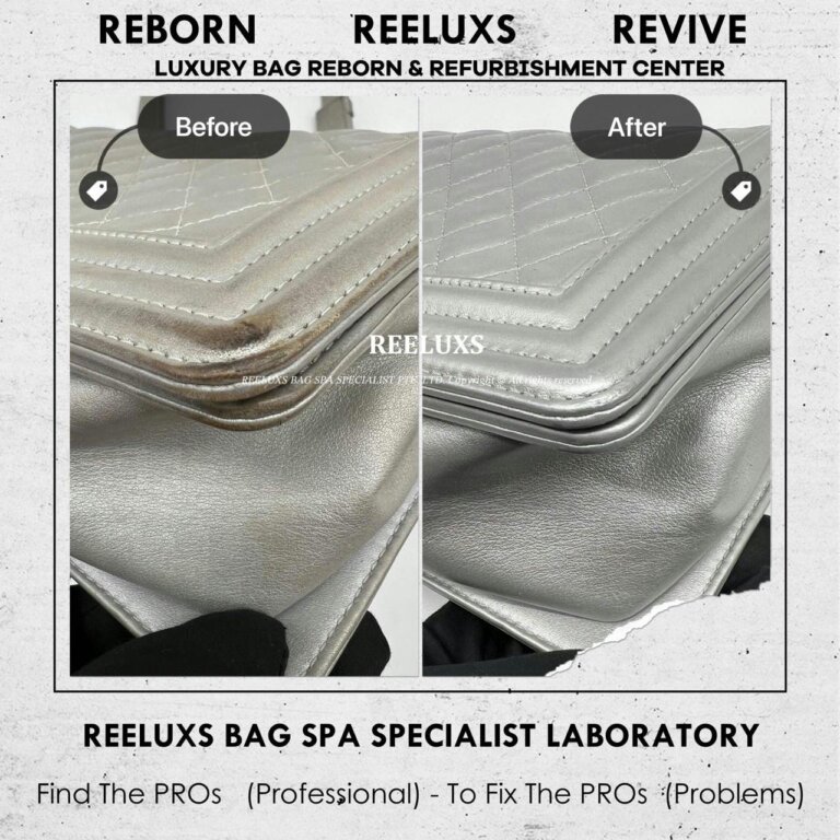 Chanel Boy Color Faded Corner Leather Damaged Restoration I REELUXS