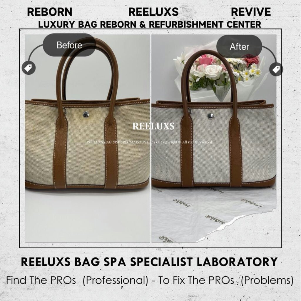 Garden Party Handbag Fabric Yellowish Stain Problem Nano Spa Treatment | REELUXS — frame 2