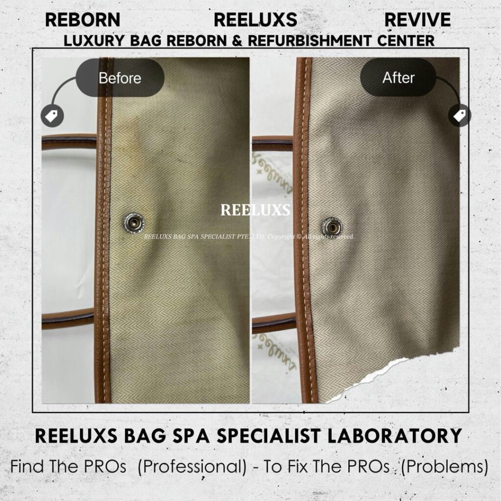 Garden Party Handbag Fabric Yellowish Stain Problem Nano Spa Treatment | REELUXS — frame 5