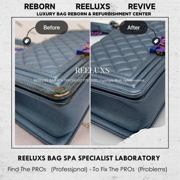 Chanel Boy Color Peel Off Leather Heavy Damaged Restoration | REELUXS