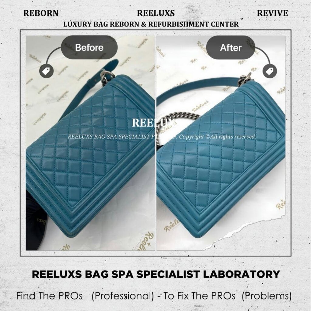 Boy Bag Leather Faded Scratches Peel Off & Corner Leather Damage Refurbishment… — frame 3