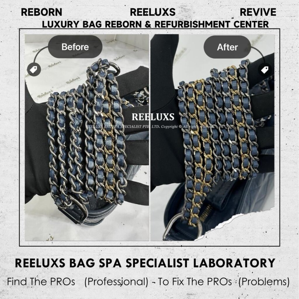 Gabrielle Hobo Bag Chain Leather Peel Off & Oxidation Replacement | REELUXS — frame 2