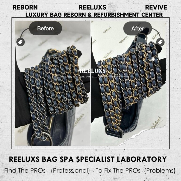 Chanel Gabrielle Hobo Bag Chain Leather Peel Off & Oxidation Replacement | REELUXS
