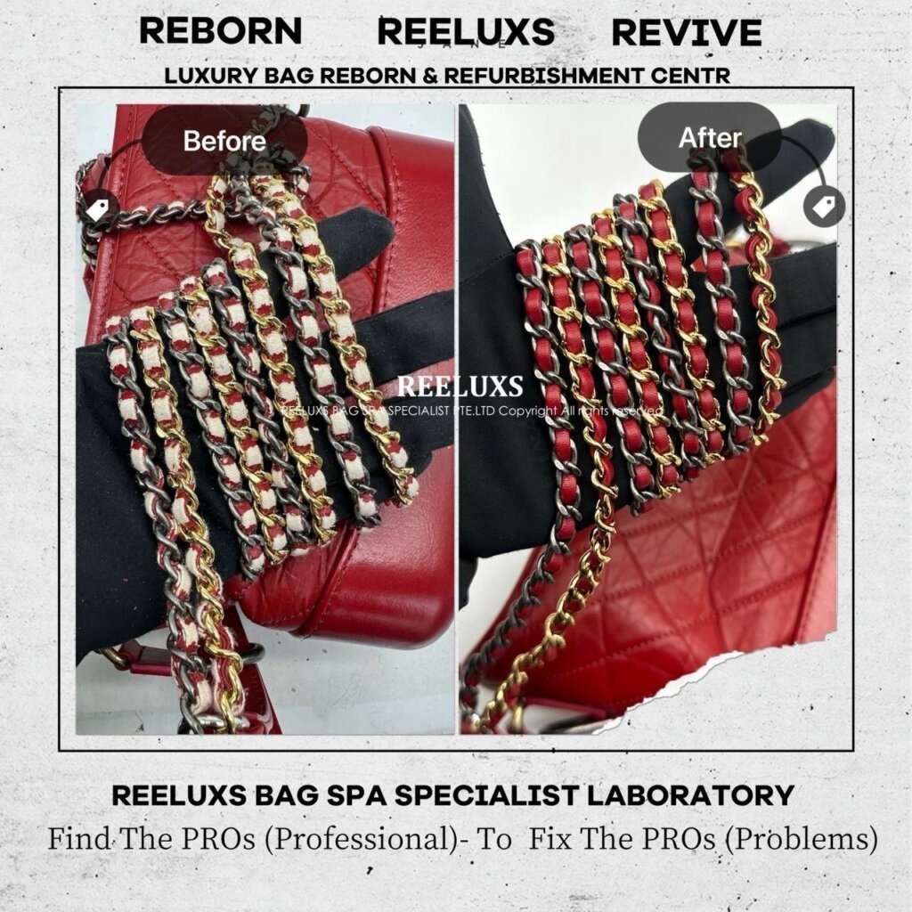 Gabrielle Hobo Bag Chain Leather Peel Off Oxidation Replacement | REELUXS — frame 2