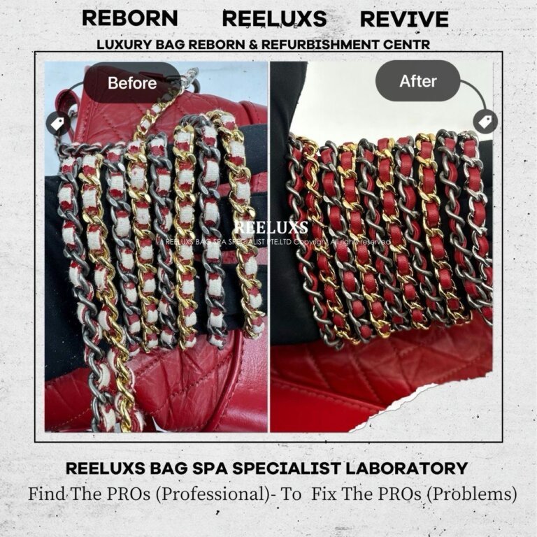 Chanel Gabrielle Hobo Bag Chain Leather Peel Off Oxidation Replacement | REELUXS