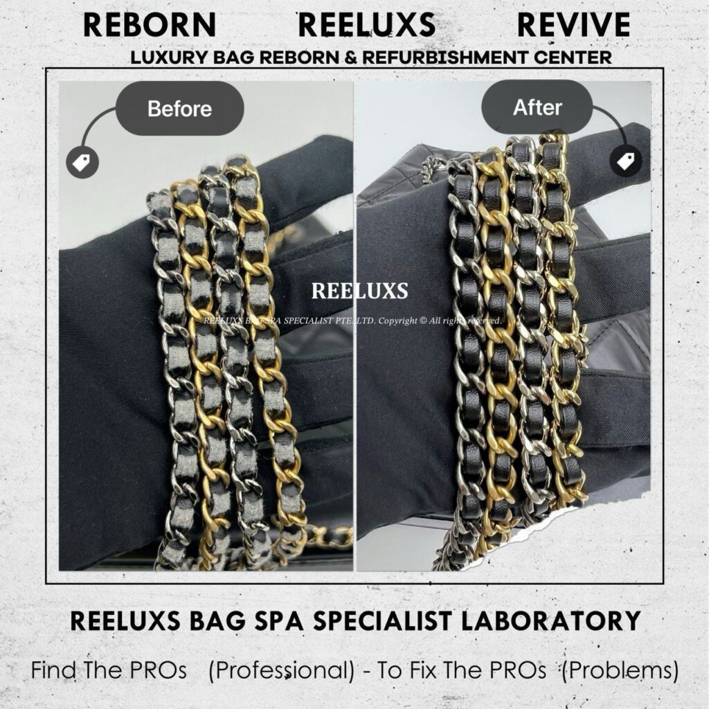 Gabrielle Backpack Chain Leather Crack & Peel Off Replacement | REELUXS — frame 2