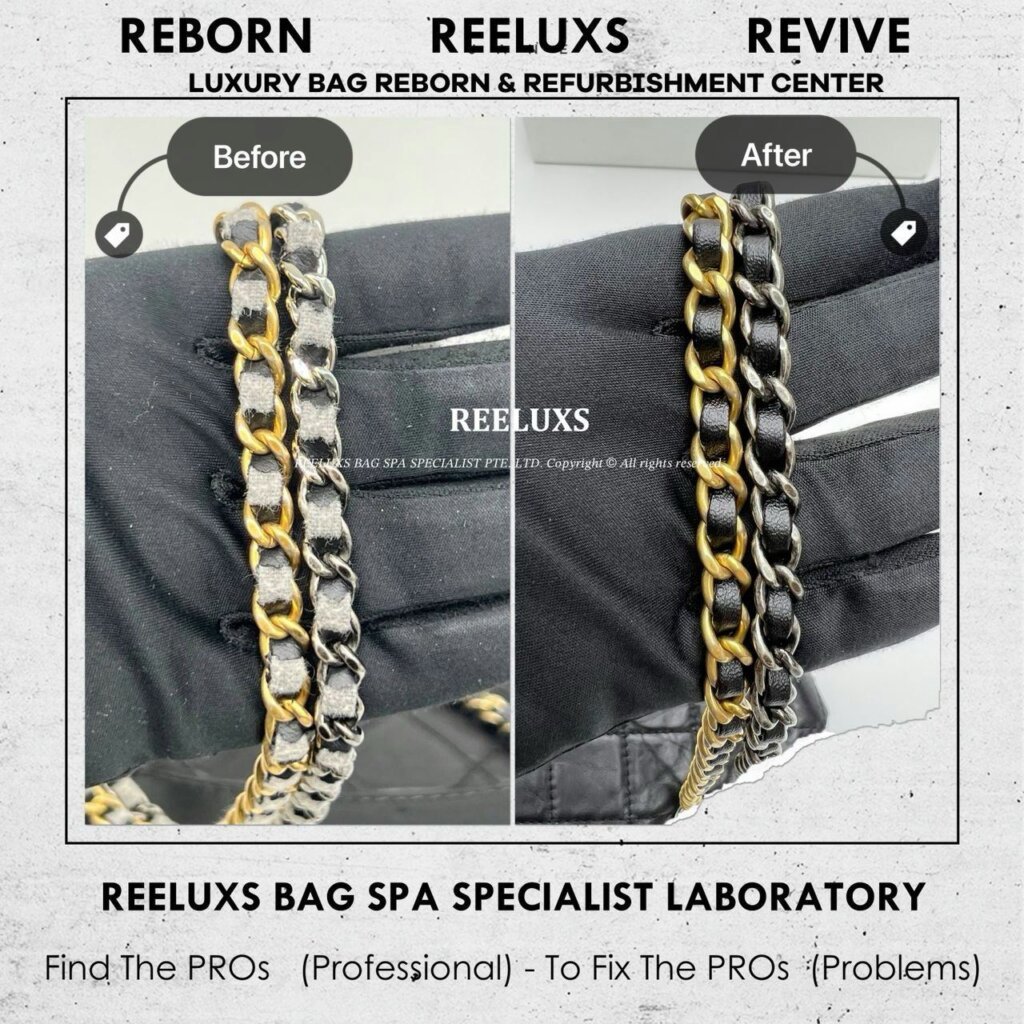Gabrielle Backpack Chain Leather Crack & Peel Off Replacement | REELUXS — frame 3