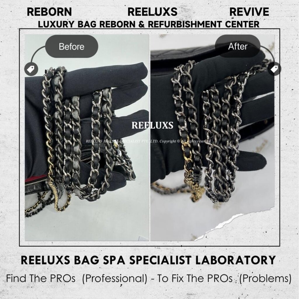 Gabrielle Hobo Bag Chain Leather Peel Off Oxidation Replacement | REELUXS — frame 2