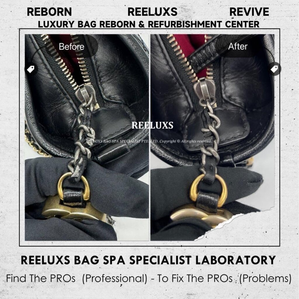 Gabrielle Hobo Bag Chain Leather Peel Off Oxidation Replacement | REELUXS — frame 3