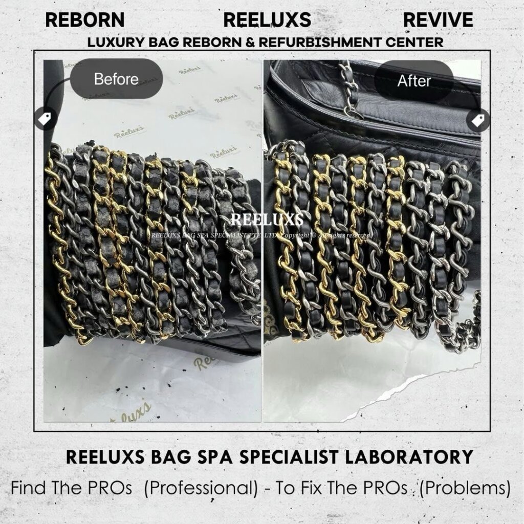 Gabriel Hobo Bag Chain Leather Peel Off & Oxidation — frame 4