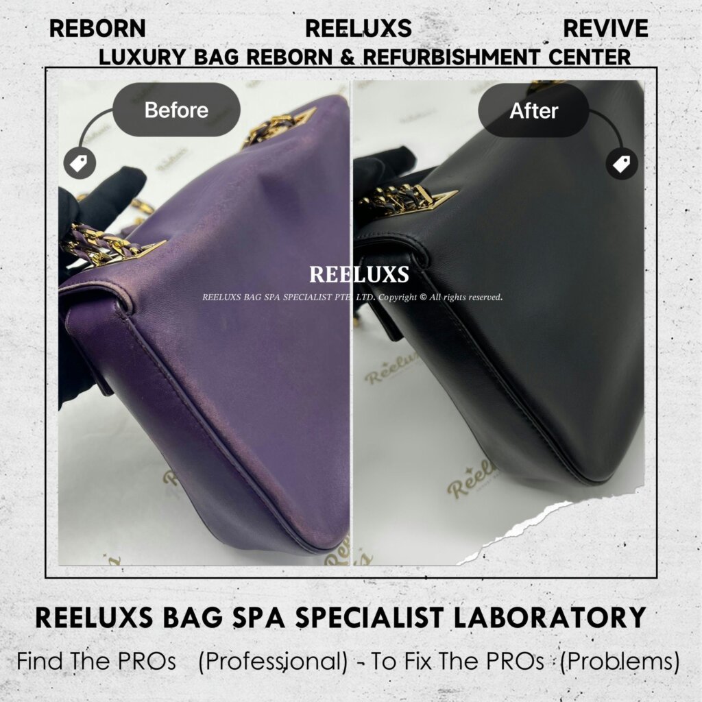 Leather Be Baguette Shoulder Bag Leather Color Faded, Damaged & Peel Off… — frame 3