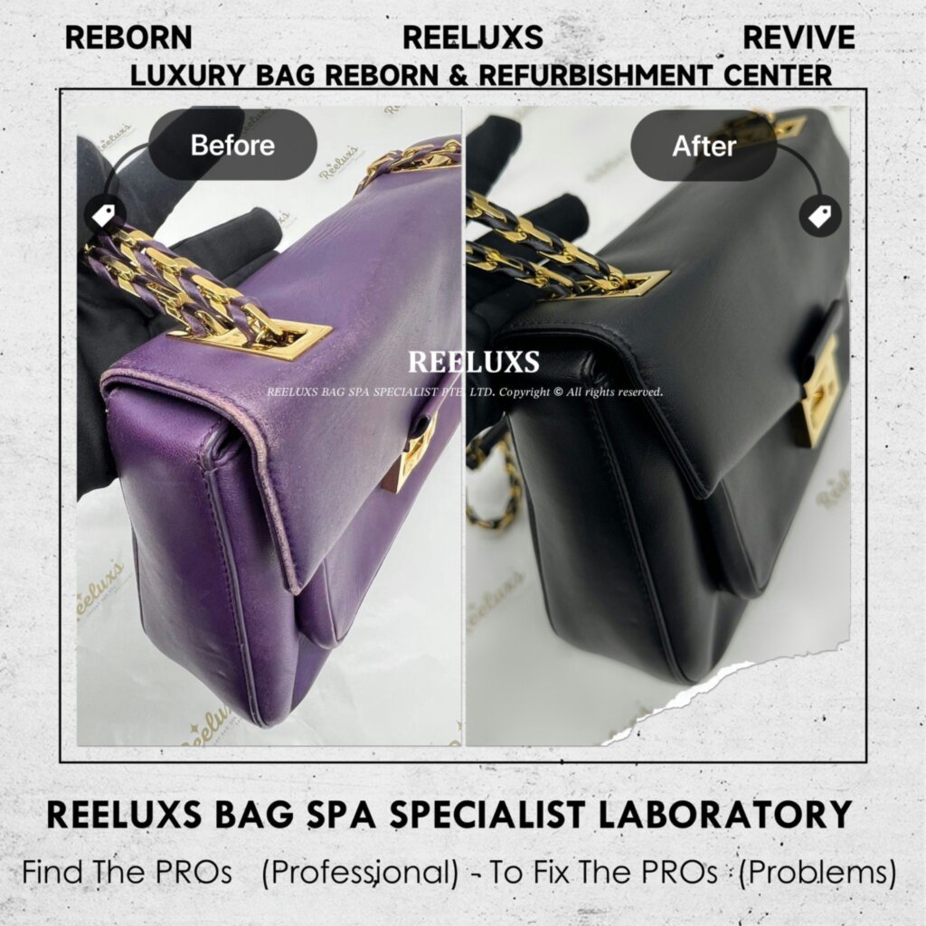 Leather Be Baguette Shoulder Bag Leather Color Faded, Damaged & Peel Off… — frame 4