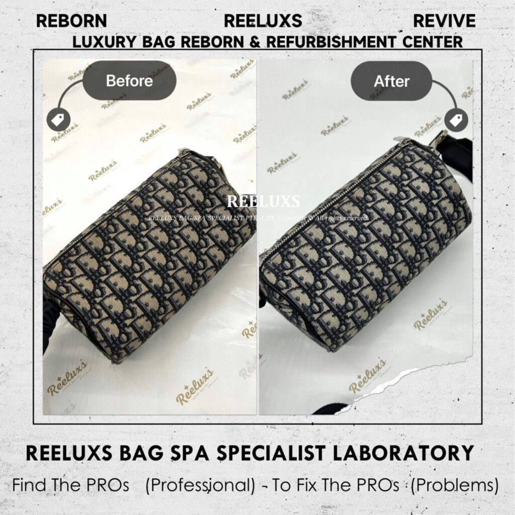 Oblique Round Shoulder Bag Fabric Yellowish Nano Spa Treatment | REELUXS — frame 3