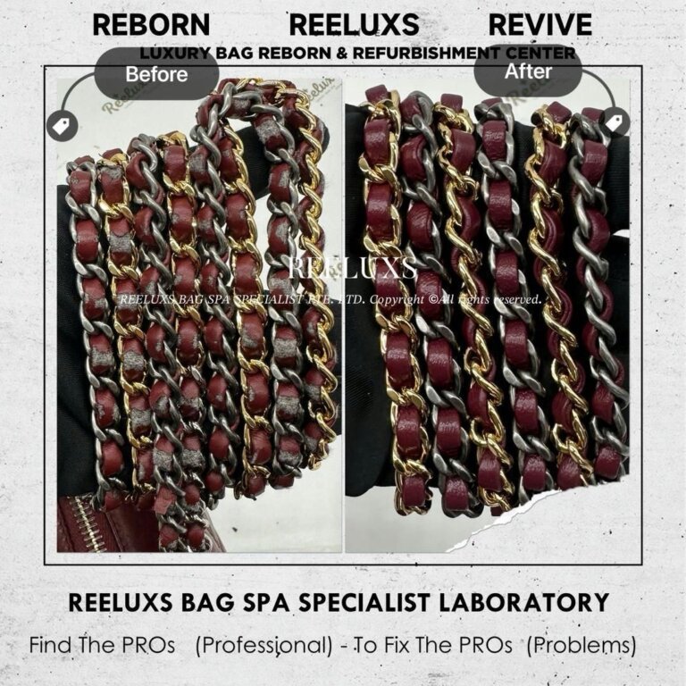Chanel Gabrielle Hobo Bag Chain Leather Peel Off & Oxidation Replacement & Refurbishment | REELUXS