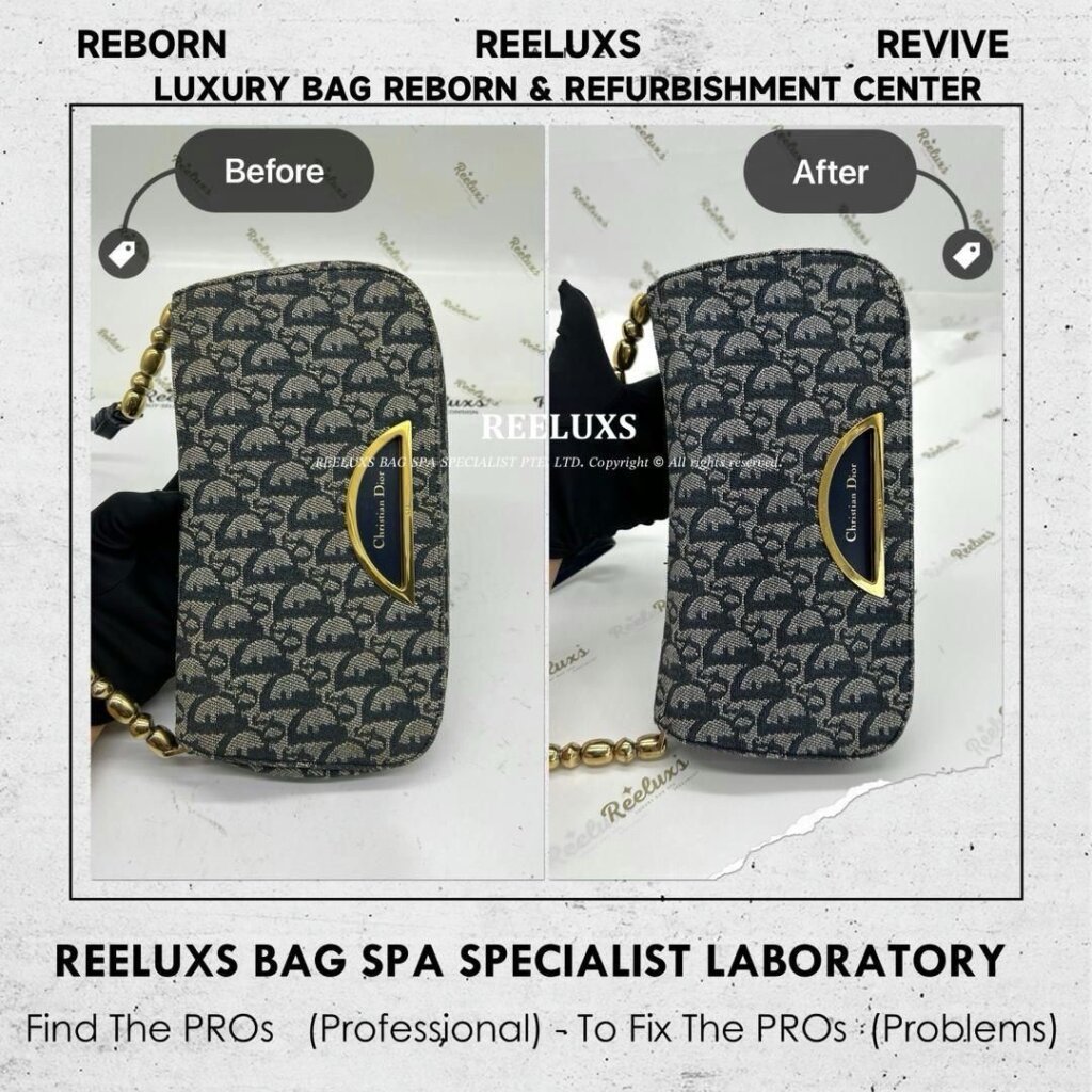 Christian Dior Oblique 30 Montaigne Bag Partial Leather Restoration, Nano Spa Cleaning,… — frame 4