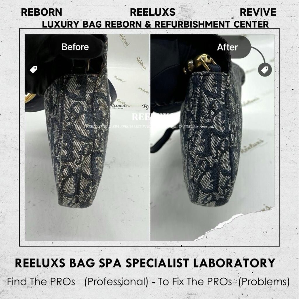 Christian Dior Oblique 30 Montaigne Bag Partial Leather Restoration, Nano Spa Cleaning,… — frame 2